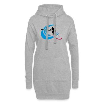 Wassersport ⛵️  - Hoodie-Kleid - Grau meliert - Vorne