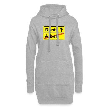 Ortsausgangsschild labor pension - Hoodie Dress - heather grey - Front