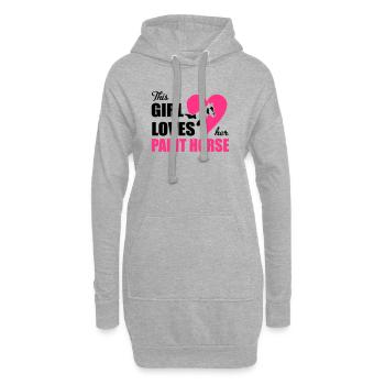 6254398 129692105 Paint Horse - Hoodie-Kleid - Grau meliert - Vorne