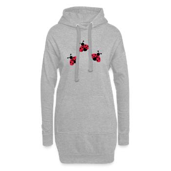 6254398 118120415 Marienkaefer - Hoodie-Kleid - Grau meliert - Vorne