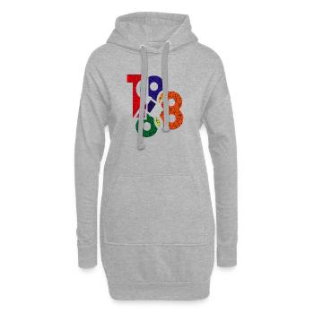 1968 - Hoodie-Kleid - Grau meliert - Vorne