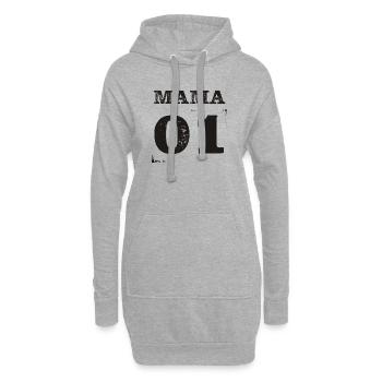 Mama 01 Partnerlook Partnershirt - Hoodie-Kleid - Grau meliert - Vorne