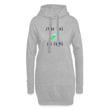 J'peux Pas J'ai Chimie Éprouvette - Sweat-shirt à capuche long Femme - gris chiné - Devant