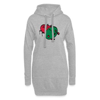 bug color VEKTOR Insekt Krabbeltier - Hoodie-Kleid - Grau meliert - Vorne