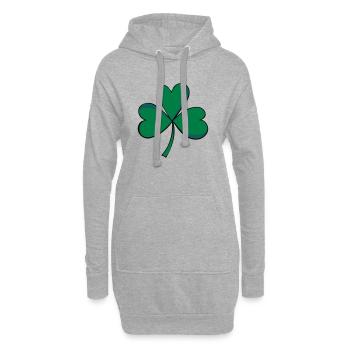 Clover - Sweat-shirt à capuche long Femme - gris chiné - Devant