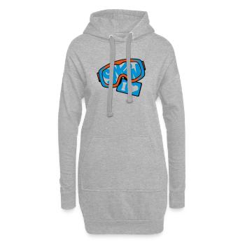 la neige - Sweat-shirt à capuche long Femme - gris chiné - Devant
