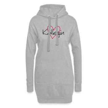Kollegin Herz Lieblingskollegin Geschenk - Hoodie-Kleid - Grau meliert - Vorne