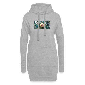 Kastanie in spitzen Blätterdesign - Hoodie-Kleid - Grau meliert - Vorne