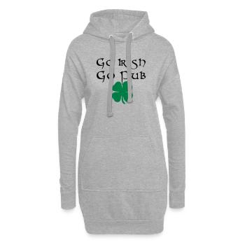 St Patrick’s Day Pub Irlande Irlandais - Sweat-shirt à capuche long Femme - gris chiné - Devant