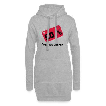 50 % ... von 100 Jahren - Hoodie-Kleid - Grau meliert - Vorne