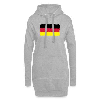schwarz rot gold Deutschland Fahne Germany - Hoodie-Kleid - Grau meliert - Vorne