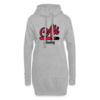 Abi loading | Abitur wird geladen - Sweat-shirt à capuche long Femme - gris chiné - Devant