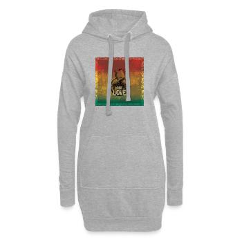 one love reggae - Hoodie-Kleid - Grau meliert - Vorne