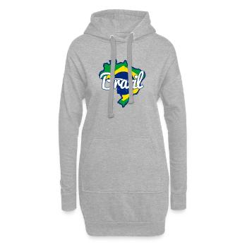 Brésil Brésil Rio Amérique latine Amérique du Sud - Sweat-shirt à capuche long Femme - gris chiné - Devant
