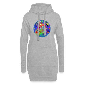 Planète des planètes - Sweat-shirt à capuche long Femme - gris chiné - Devant