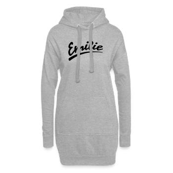 emilie | Emilie - Sweat-shirt à capuche long Femme - gris chiné - Devant