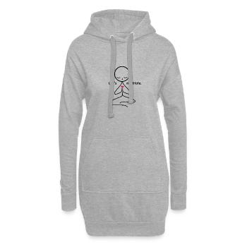 méditation - Sweat-shirt à capuche long Femme - gris chiné - Devant