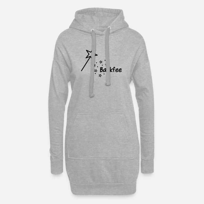Backfee - Freude am Backen - Hoodie-Kleid - Grau meliert