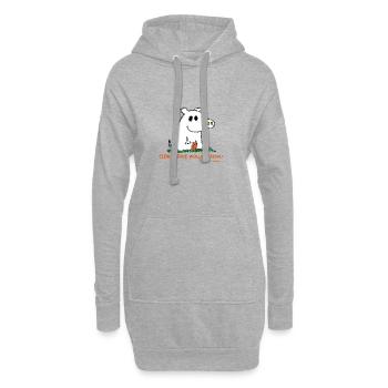 Eierlegende Wollmilchsau - Hoodie-Kleid - Grau meliert - Vorne