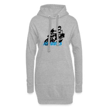 BIKER1200 - Hoodie-Kleid - Grau meliert - Vorne