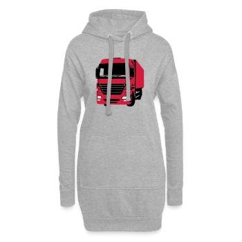 LKW - Hoodie-Kleid - Grau meliert - Vorne