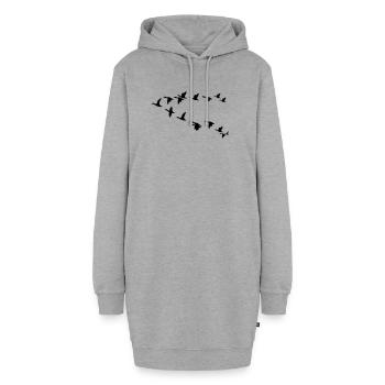 Troupeau d’oiseaux troupeau d’oiseaux - Sweat-shirt à capuche long Femme - gris chiné - Devant