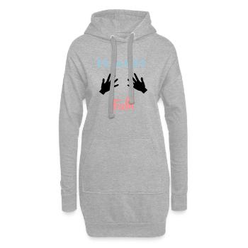 Fummel Fabi Lustiges Spruch Design Hände Humor - Hoodie-Kleid - Grau meliert - Vorne