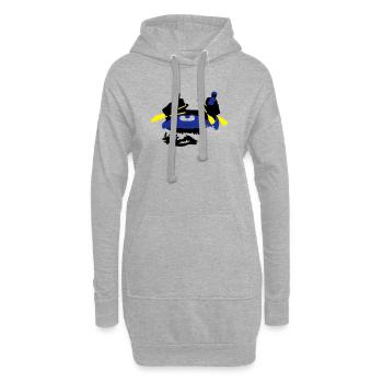 Rafting - Hoodie-Kleid - Grau meliert - Vorne