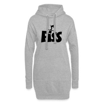 Fiss Ski für Skifahrer und Skifahrerinnen - Hoodie-Kleid - Grau meliert - Vorne