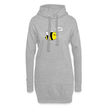 Épais cadeau d'abeille - Sweat-shirt à capuche long Femme - gris chiné - Devant