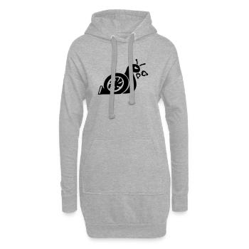Turbo-Schnecken-Shirt - Hoodie-Kleid - Grau meliert - Vorne