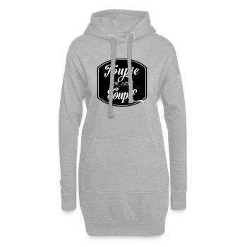 Toupie or not toupie ? Question de menuisier ! - Sweat-shirt à capuche long Femme - gris chiné - Devant