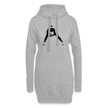 tennis_3 - Hoodie Dress - heather grey - Front