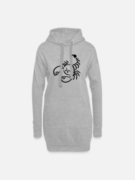 Skorpion - Hoodie-Kleid - Grau meliert