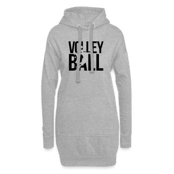 volleyball - Sweat-shirt à capuche long Femme - gris chiné - Devant