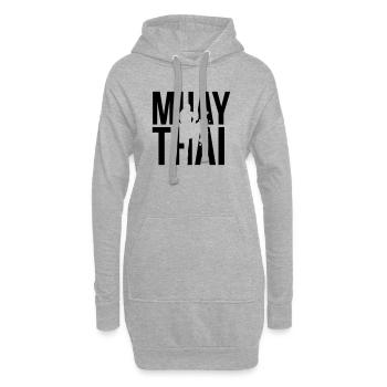 muay thai - Hoodie-Kleid - Grau meliert - Vorne