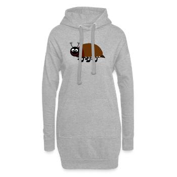 Illustration ludique d’insectes pour les enfants - Sweat-shirt à capuche long Femme - gris chiné - Devant