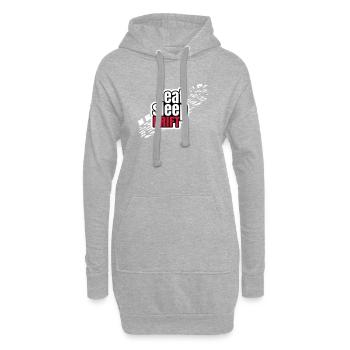 Eat Sleep Drift - Hoodie-Kleid - Grau meliert - Vorne