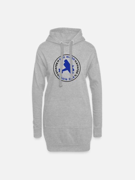 aviator - Hoodie Dress - heather grey