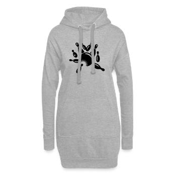 Kegel und Kugel - Hoodie-Kleid - Grau meliert - Vorne