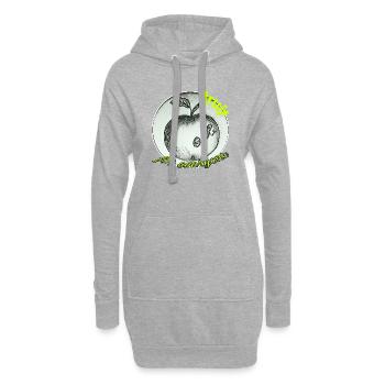 Obst - Hoodie-Kleid - Grau meliert - Vorne