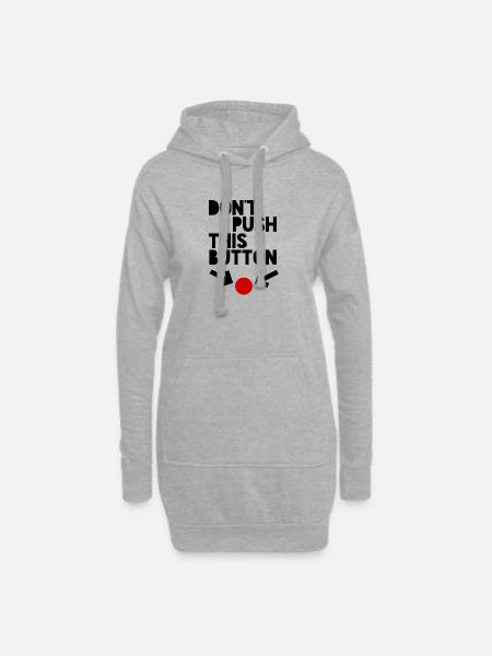 button - Hoodie Dress - heather grey