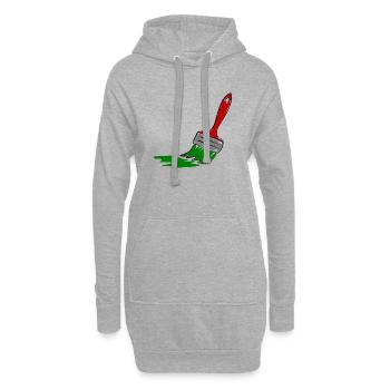 Kreative Maler Pinsel Illustration - Hoodie-Kleid - Grau meliert - Vorne
