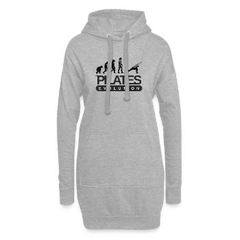 Pilates Evolution Fitness Training Spruch - Hoodie-Kleid - Grau meliert - Vorne