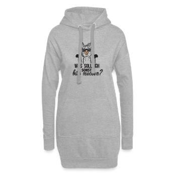 Was soll ich sonst bitte machen - Hoodie-Kleid - Grau meliert - Vorne