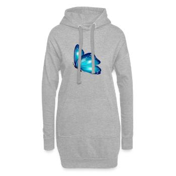 Butterfly Geschenk Shirt Blau Exotisches Tier - Hoodie-Kleid - Grau meliert - Vorne