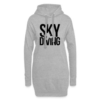 Parachutisme parachutisme - Sweat-shirt à capuche long Femme - gris chiné - Devant