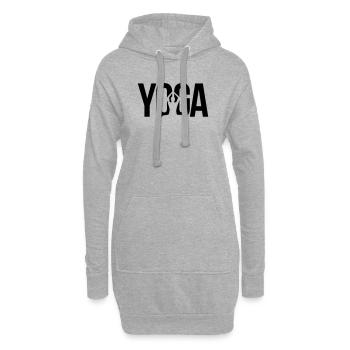 yoga - Sweat-shirt à capuche long Femme - gris chiné - Devant