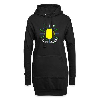 Brasil brasileiro Flagge Brasilianerin Geschenk - Hoodie-Kleid - Schwarz - Vorne
