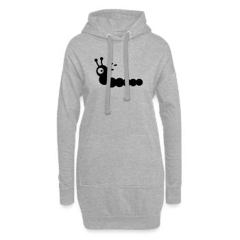 Angstschwitzender Wurm - Hoodie-Kleid - Grau meliert - Vorne